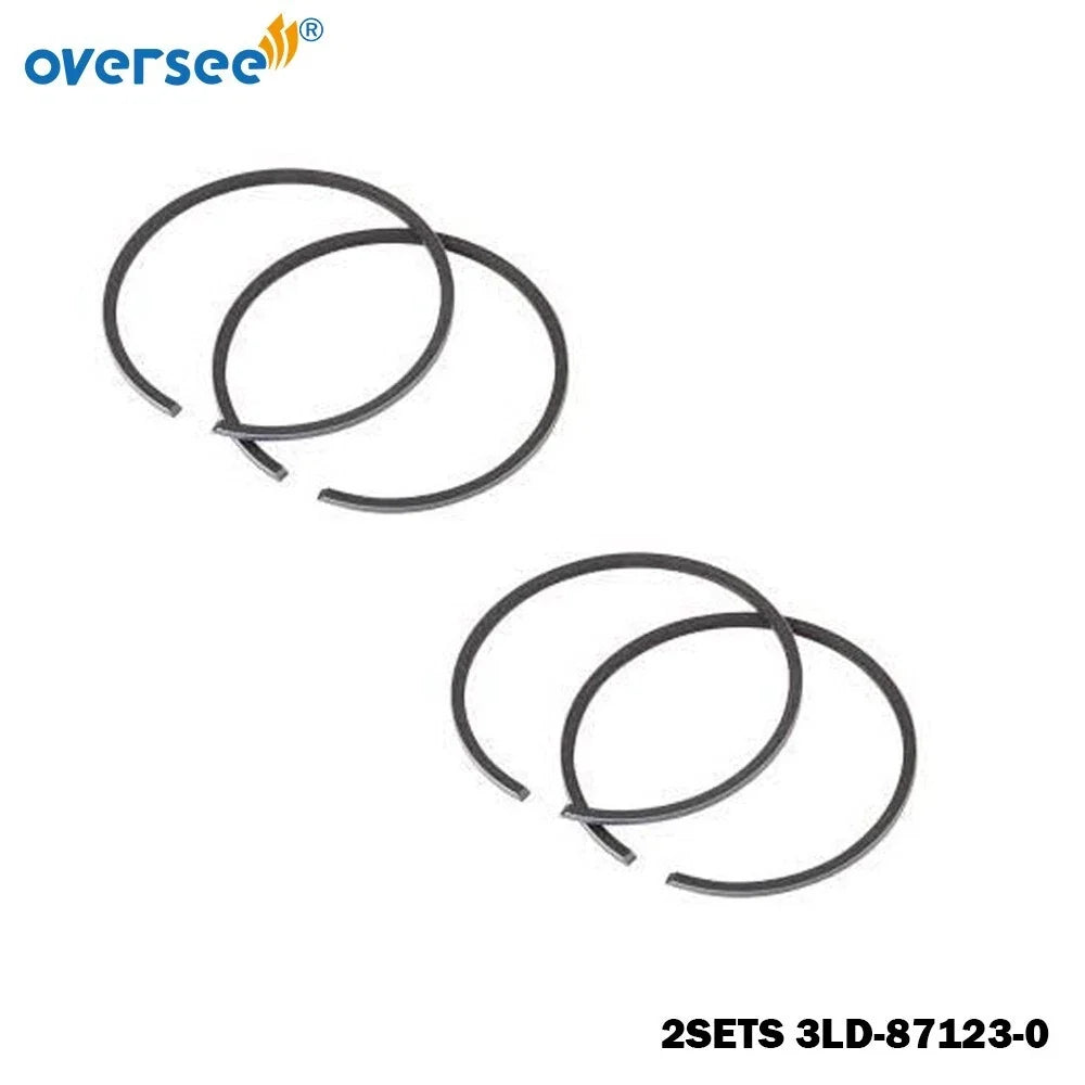 Set of 2 Piston Rings +050 for Tohatsu MX18E2 Outboard (18HP) 3LD-87124-0, 3LD-00014-0