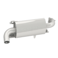 MBRP Single Slip-On System with Oval Sport Muffler Chrome for Polaris RZR Pro XP