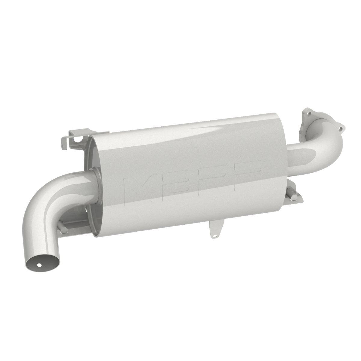 MBRP Single Slip-On System with Oval Sport Muffler Chrome for Polaris RZR Pro XP