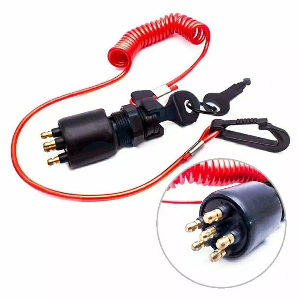 Ignition Switch & Lanyard for OMC BRP Johnson Evinrude (1996–Present) 5005801 765562