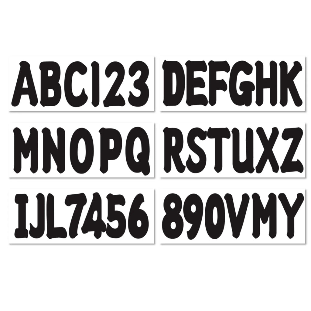 Boat Registration Number Decal Sticker