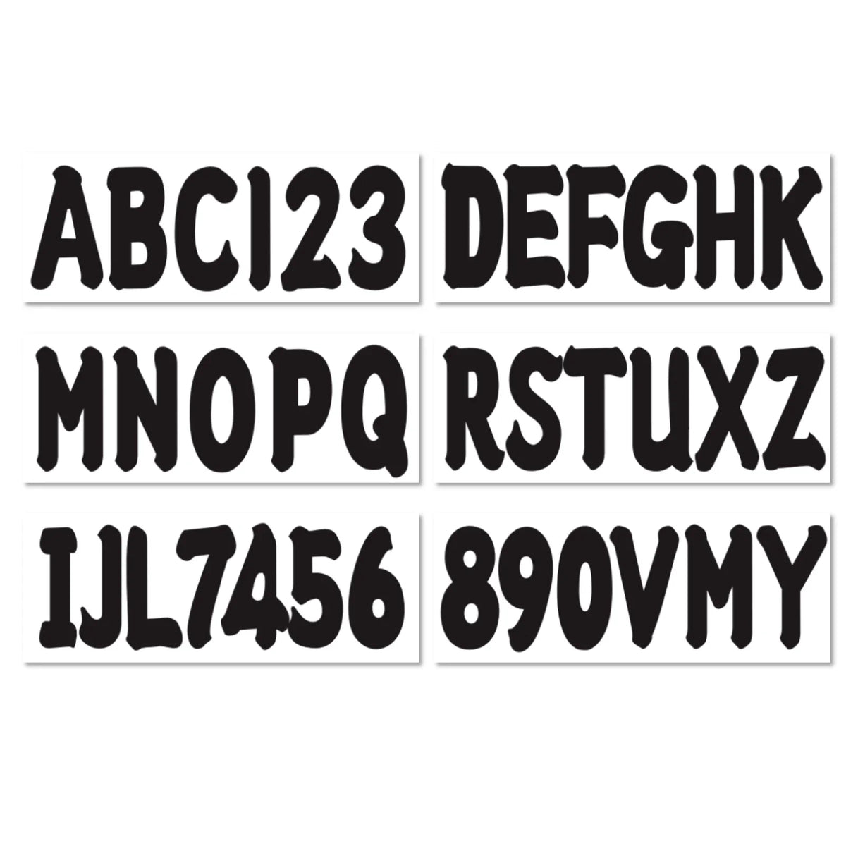 Boat Registration Number Decal Sticker