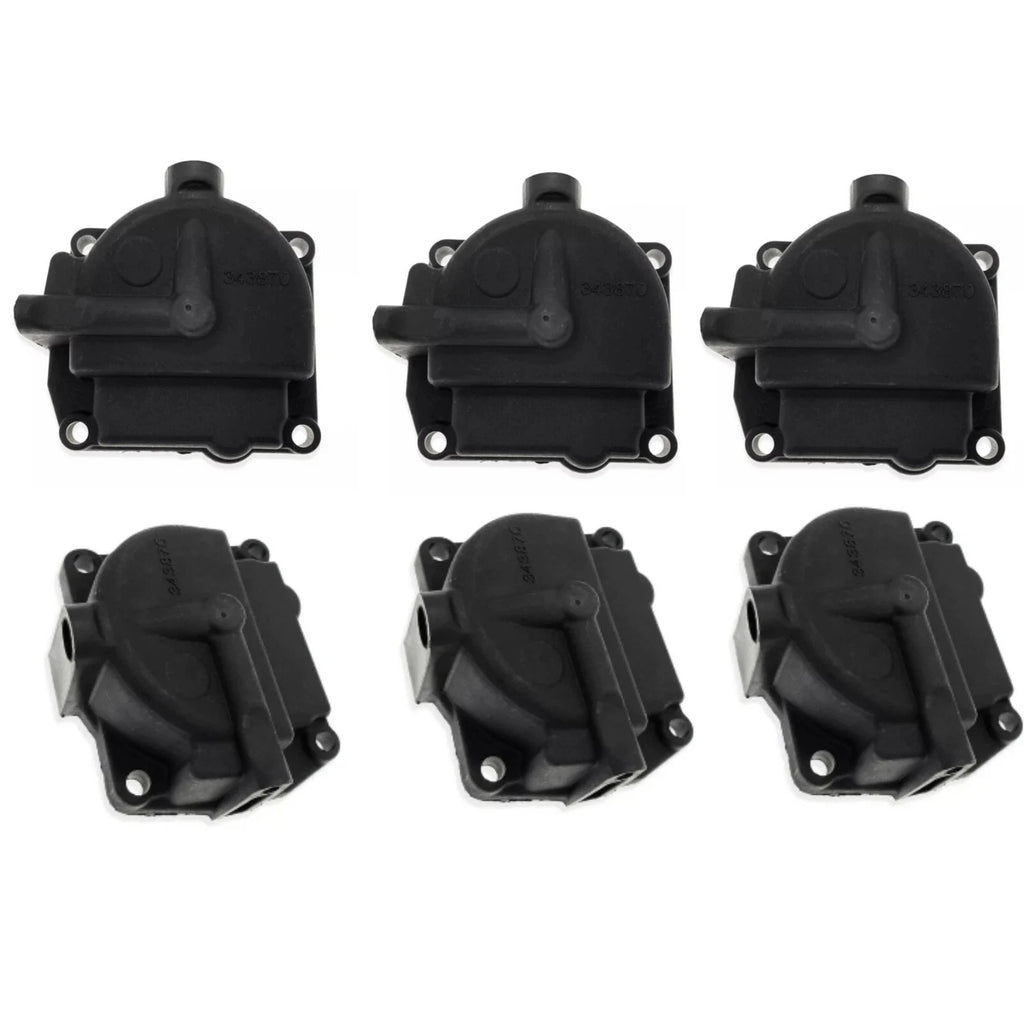 Set of 6 Carburetor Bowls for Johnson Evinrude 80 115 150 HP (1995–2006)