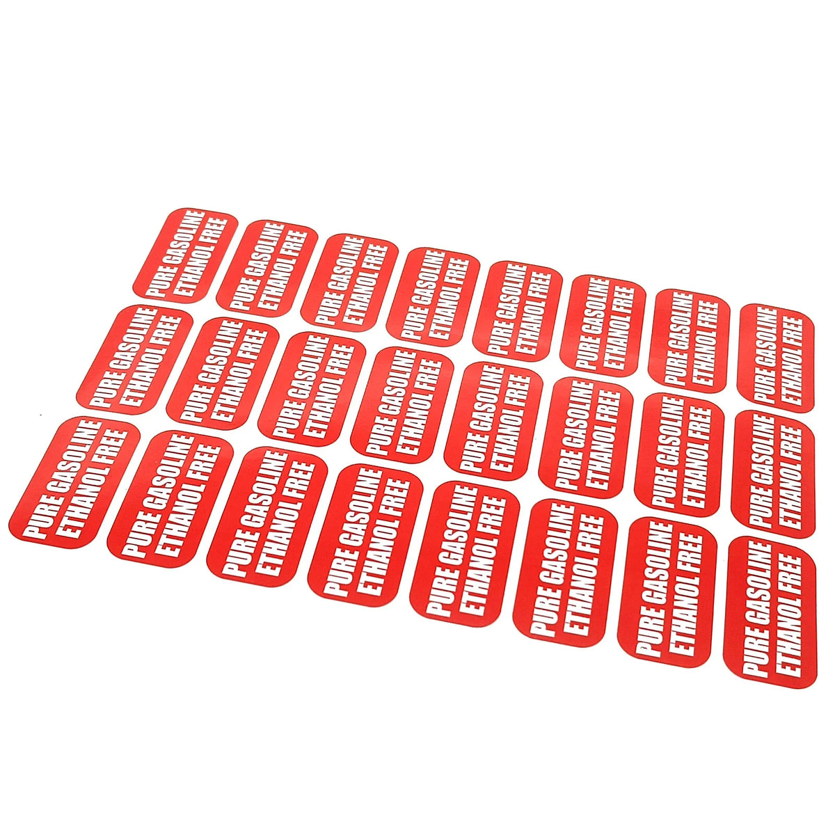Ethanol Free Stickers for Gas Caps & Fuel Cans (1" X 2")