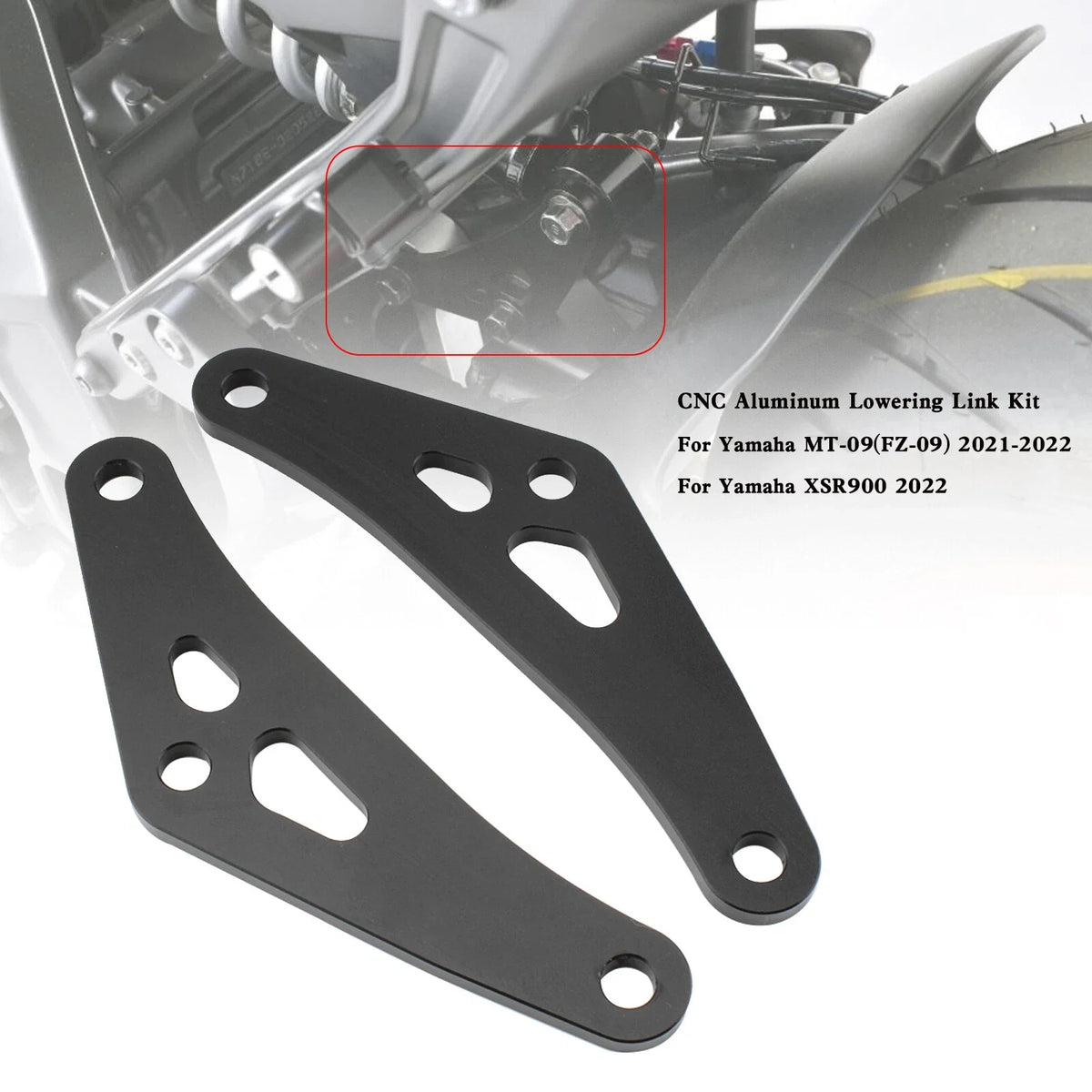 CNC Aluminum Lowering Link Kit for Yamaha MT-09 FZ-09 XSR900 (2021–2022) T9