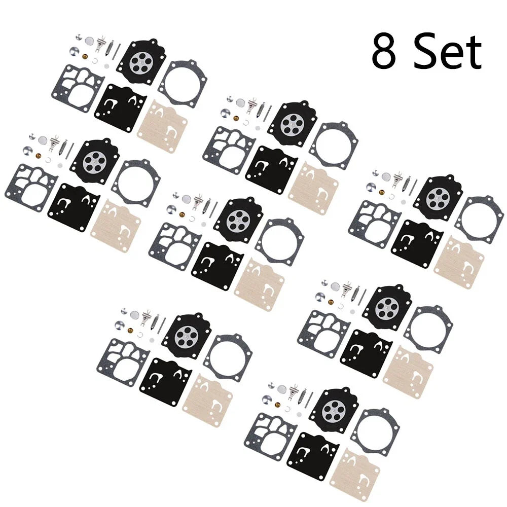 Set of 8 Carburetor Rebuild Kits for Husqvarna 3120XP 272 268 MS660 Walbro K12-WG