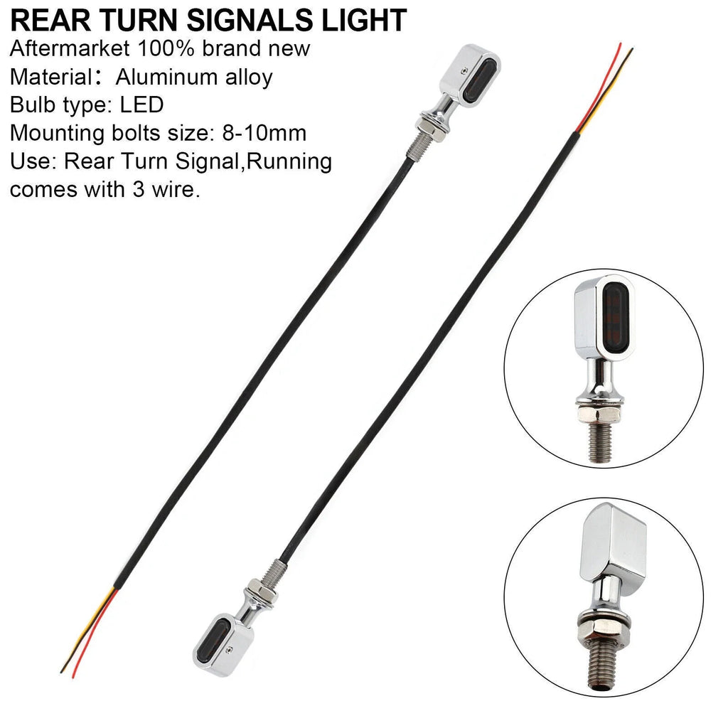 LED Rear Mini Turn Signal Indicator for Harley Sportster Touring Dyna (T9)