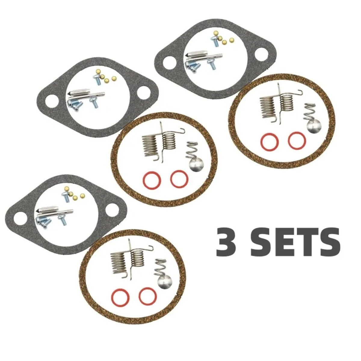 3x Carburetor Rebuild Kit Repair FK10357 809735A1 Fit Mercury Force 90 Outboard