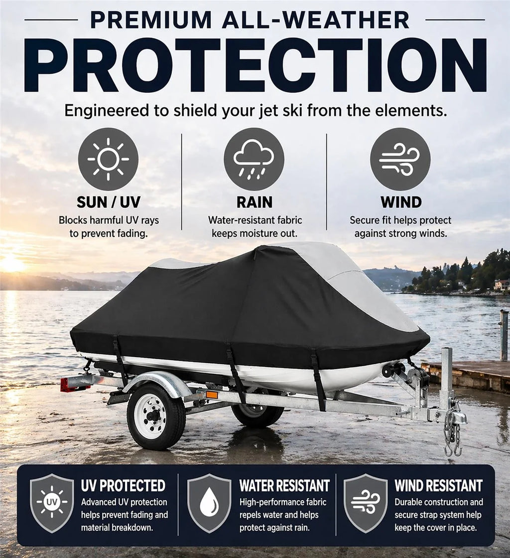 Jet Ski Cover for Sea Doo SeaDoo RXP-X 260 (2012–2015) Black-Grey