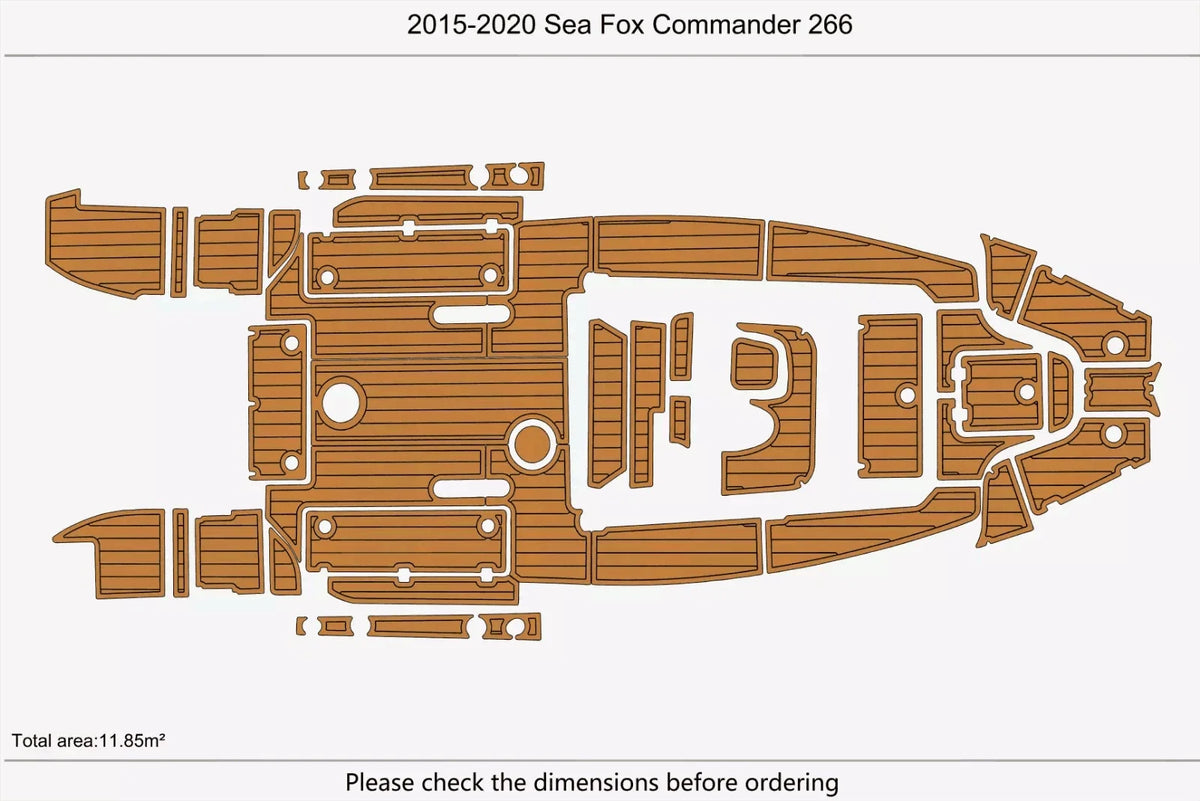 EVA Foam Teak Deck Flooring for Sea Fox 266 Commander (2016)