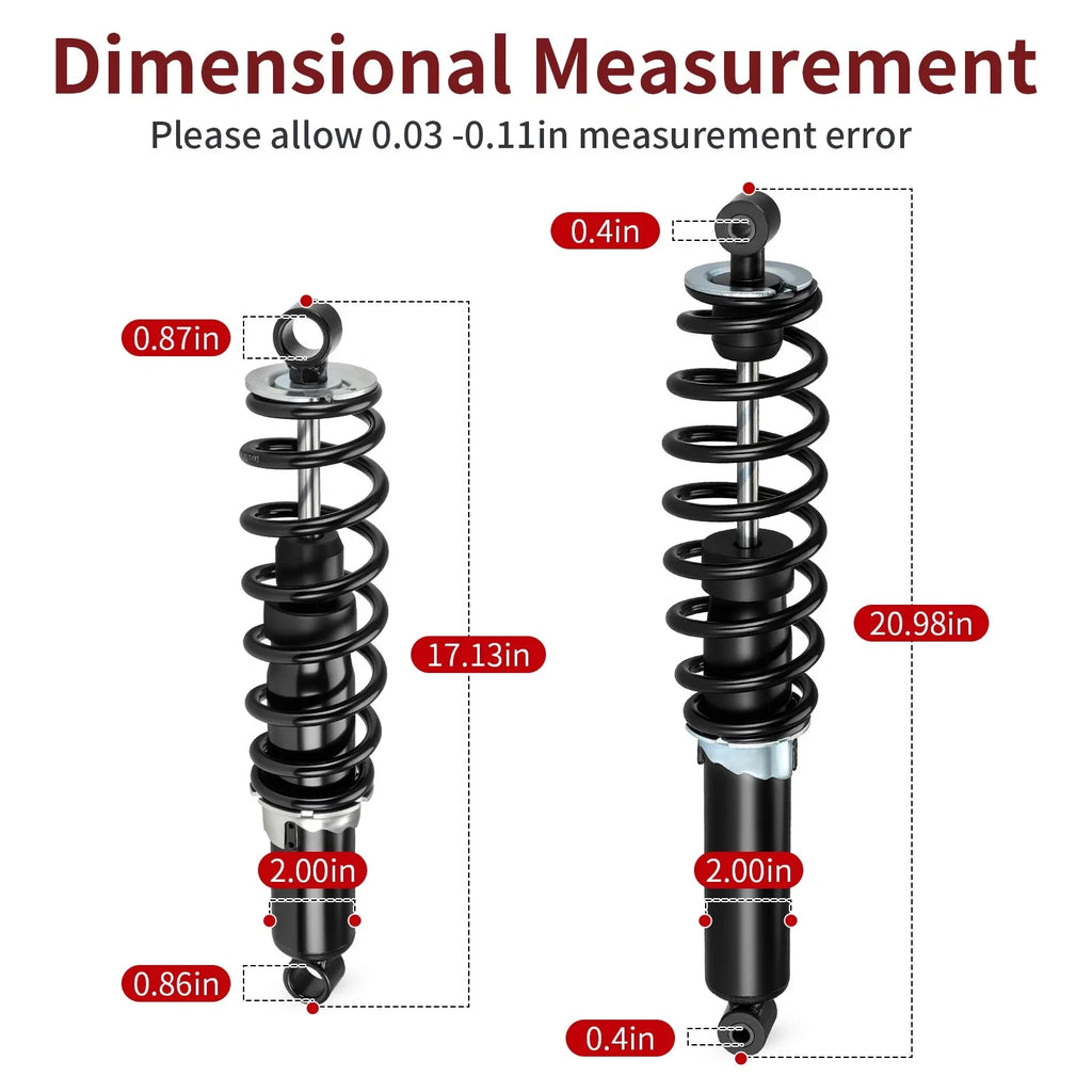 Set of 2 Front & Rear Shock Absorbers for Polaris Scrambler 850 (2013–2025) 7043463 7043464