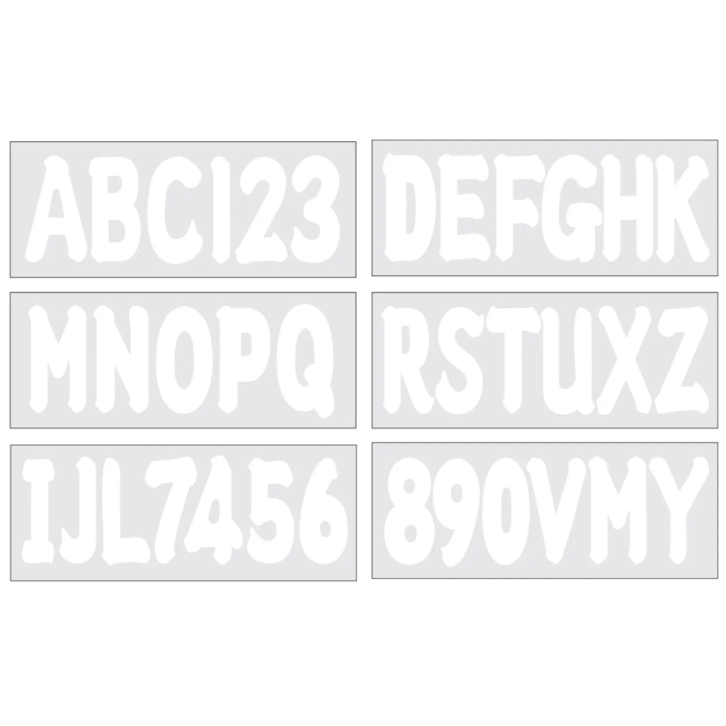 Boat Registration Sticker Decals A-Z & 0-9 Numbers