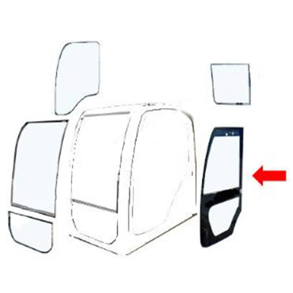 84143871 Left Side Door Glass Fits Ford Holland NH Loader W110C W130C