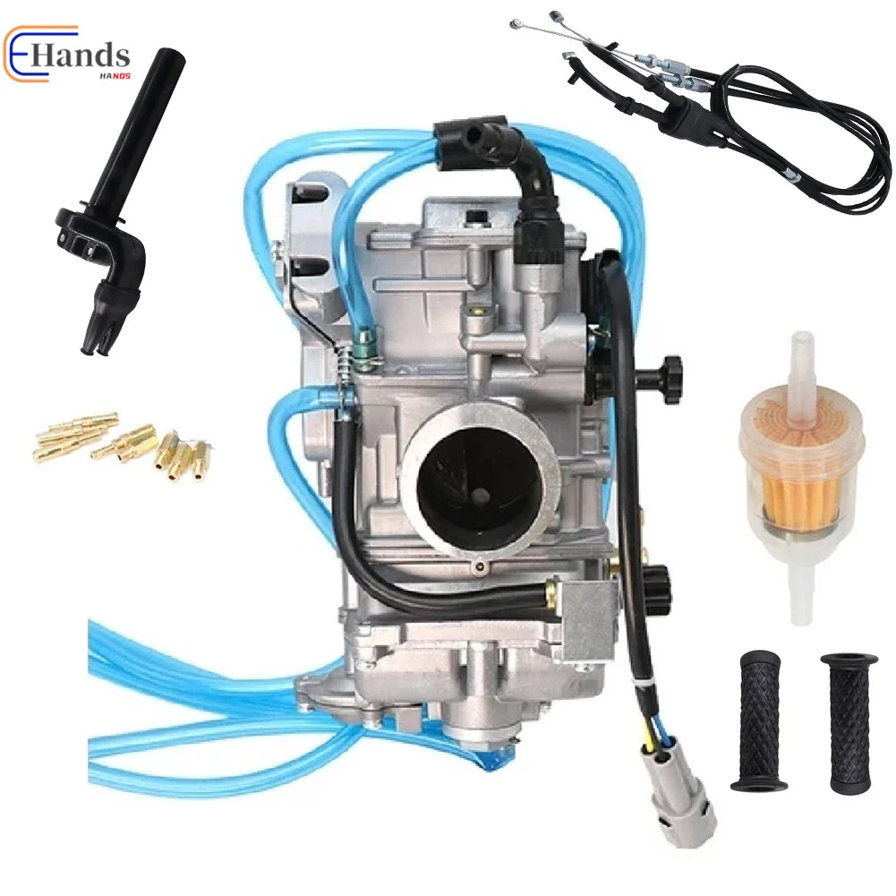Carburetor with Throttle Cable & Handle Grips for Kawasaki KX250F (2004–2010)