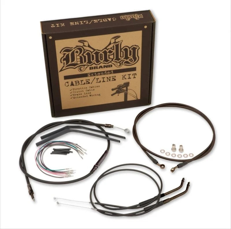 Burly Brand Control Kit 14in Ape Handles for Harley FXDF Fat Bob 2008-2011
