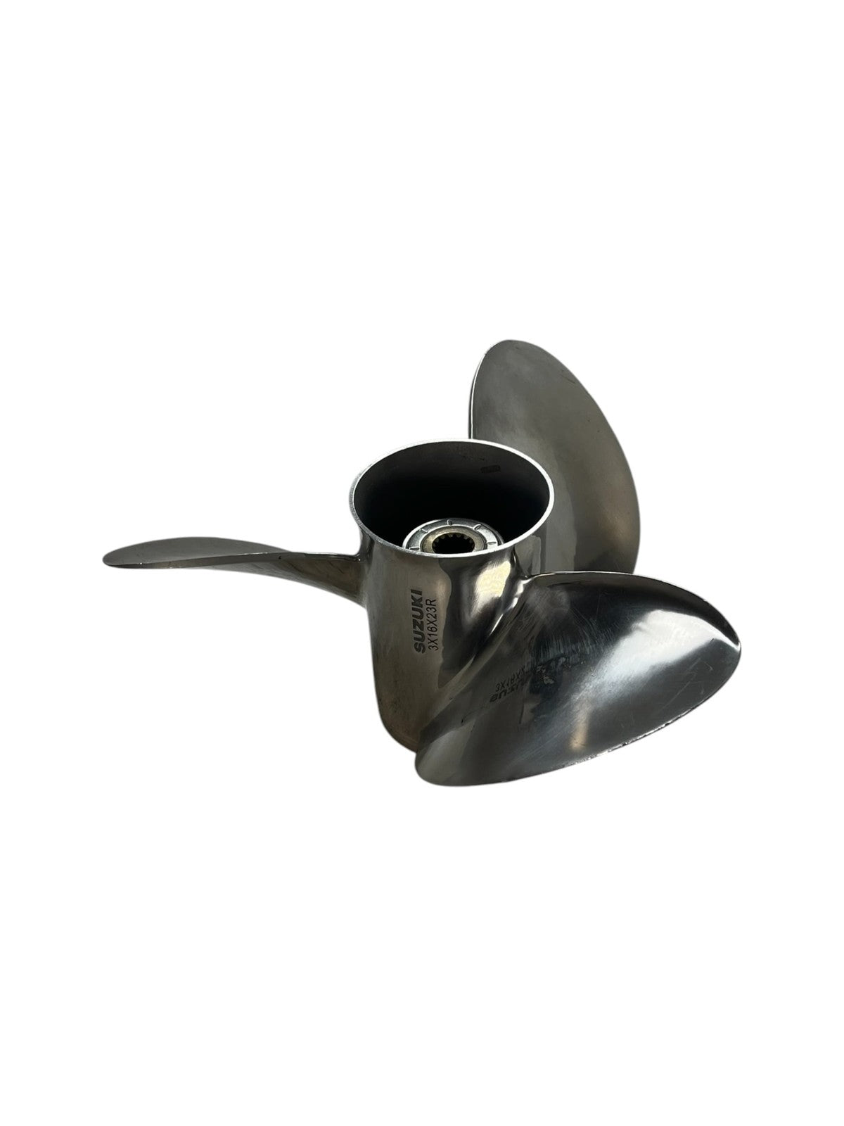 Suzuki Marine, 3 X 16 X 23R RH, Stainless Steel Propeller, OEM (small Dings)