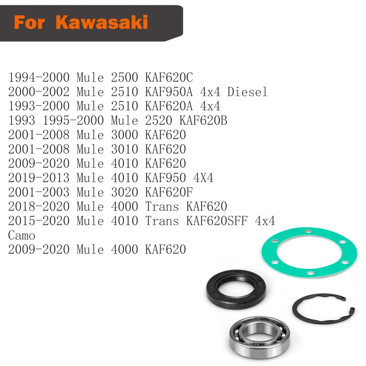 Rear Axle Bearing Seal Gasket for Kawasaki Mule 3010 KAF620 (2001–2008)