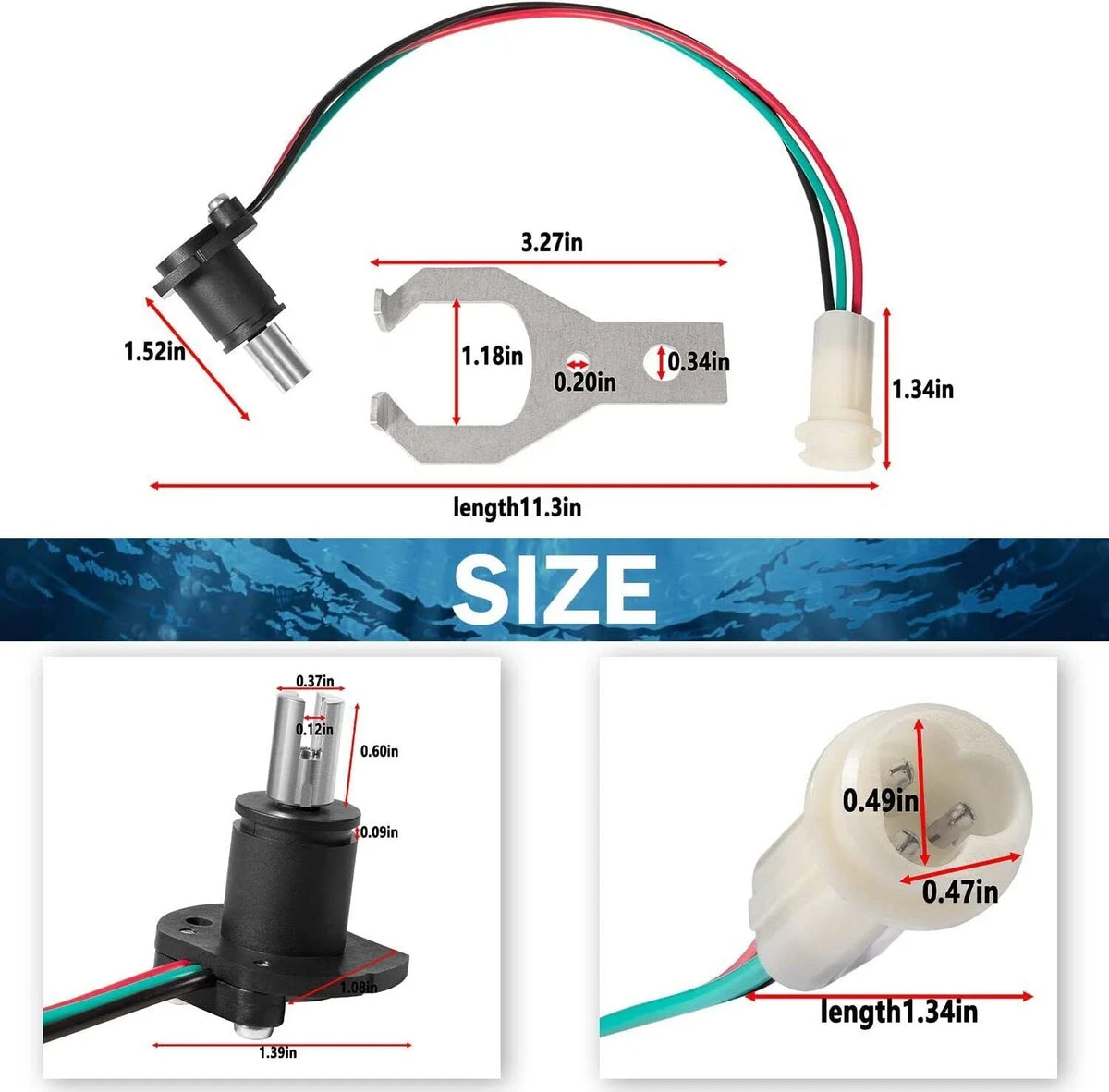 Tilt Trim Sender Sensor Kit for Volvo Penta DP SX (22314183, 873531)