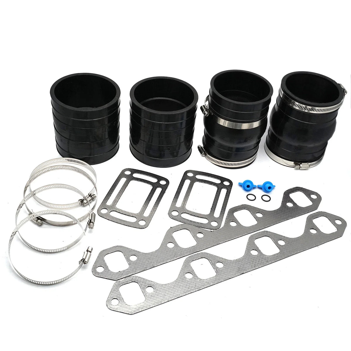 Exhaust Manifold Bellow Hose Kit W/Gasket for OMC 5.0 5.8L V8 (1986–1995)
