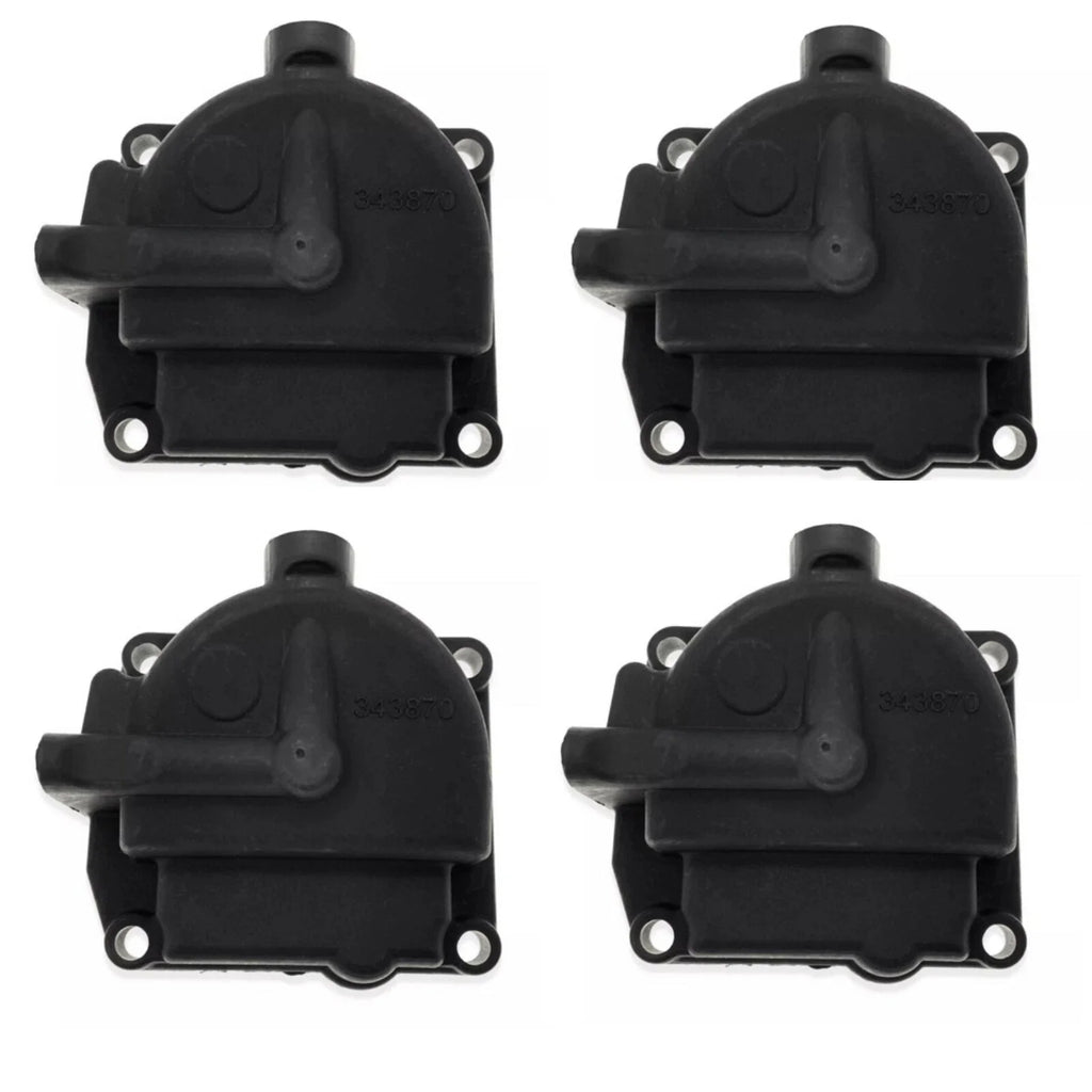 Set of 4 Carburetor Bowls for Johnson Evinrude 80 115 150 HP (1995–2006)