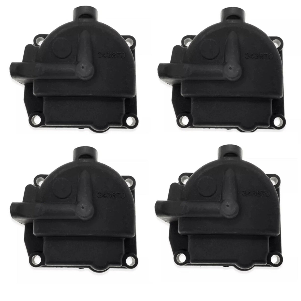 Set of 4 Carburetor Bowls for Johnson Evinrude 80 115 150 HP (1995–2006)