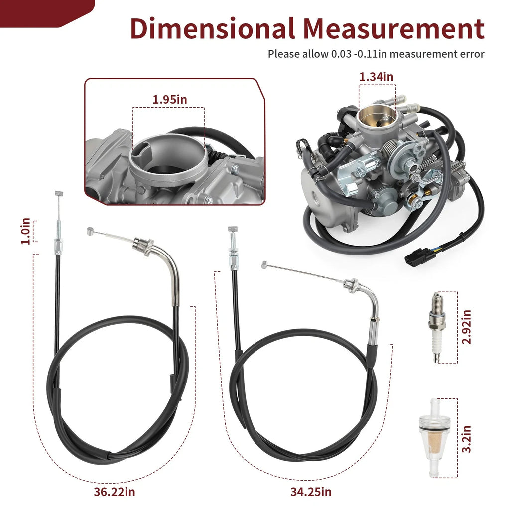 Carburetor Assembly for Honda Shadow Aero 750 VT750C (2004–2009) w/ Throttle Cable