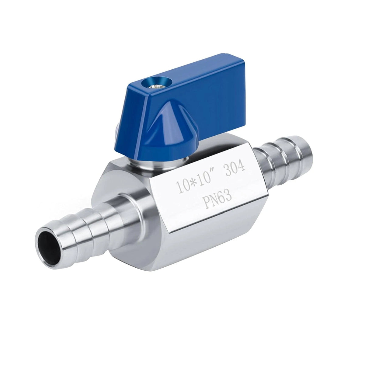 10mm Barb Ball Valve 304 Stainless Steel Quarter Turn Handle for Marine Boat Use