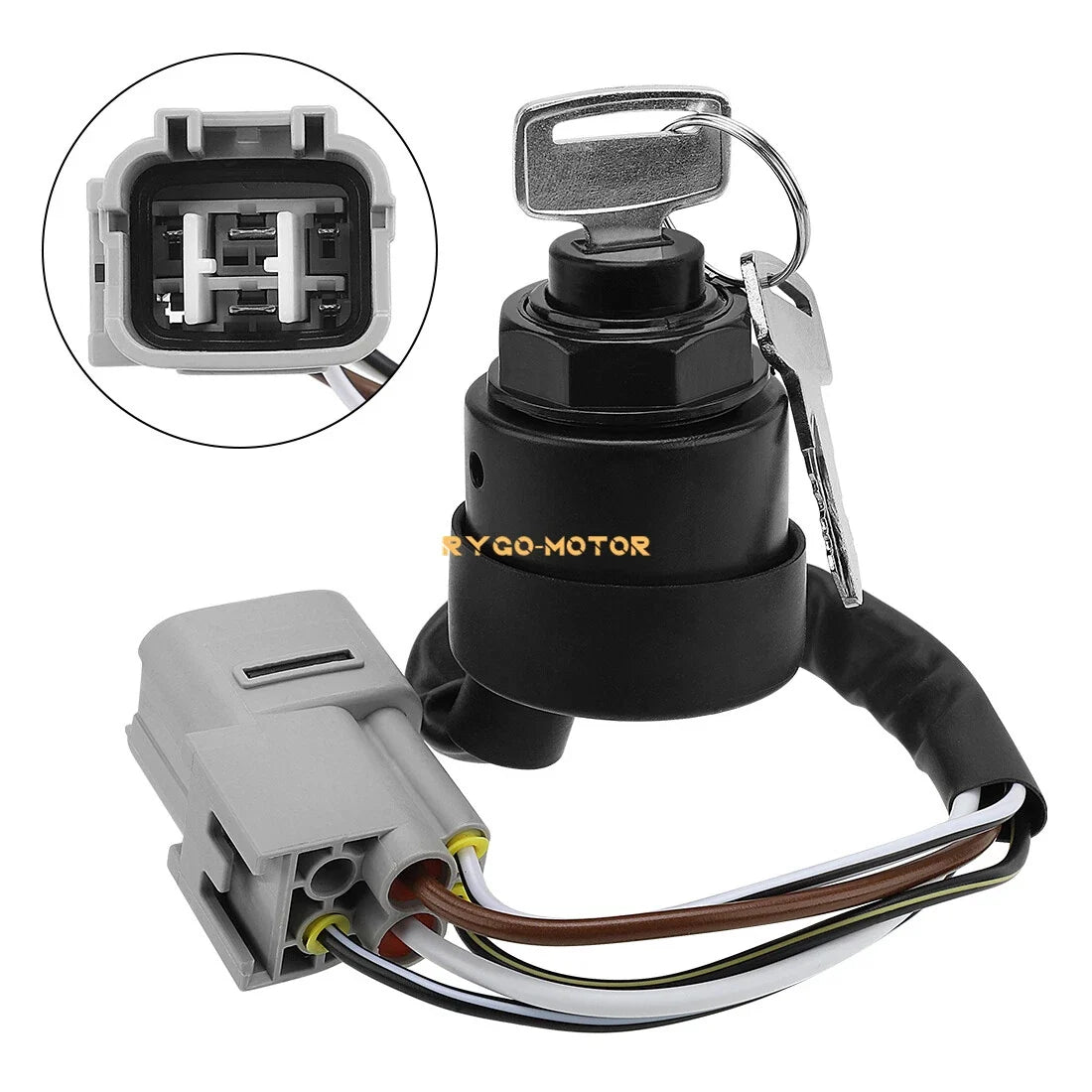 Ignition Key Switch 27005-1244 for Kawasaki Mule 3000 3010 3020 (2001–2008)