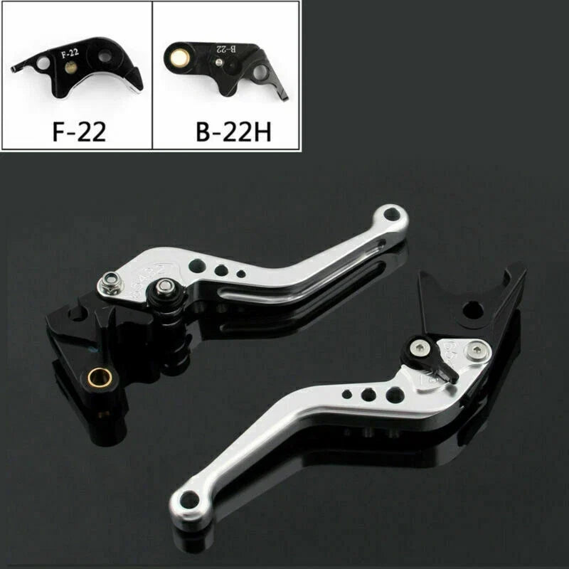 Short Brake & Clutch Lever for BMW S1000RR S1000R (2015–2018) (F-22/B-22H) Silver T9