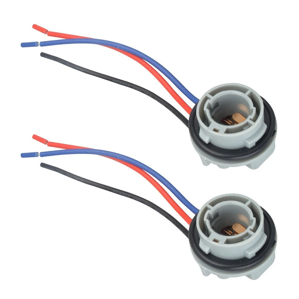 Convenient 1157 LED Stop Brake Turn Light Bulb Pig Tail Socket Harness