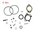 Set of 5 Carburetor Rebuild Kits for Briggs Lawnmower (492495, 493762, 498260)