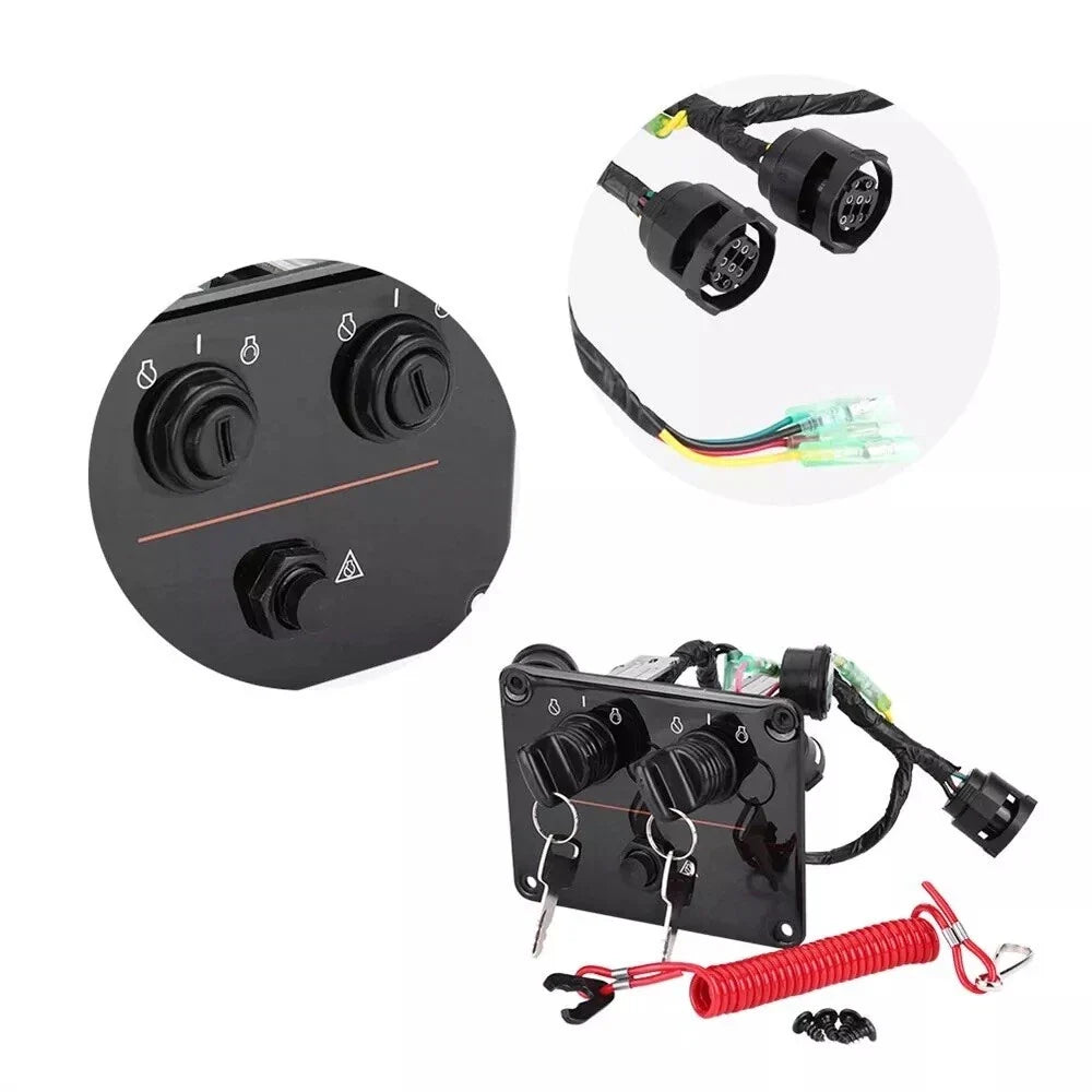 Dual Engine Key Switch Panel Assembly for Yamaha (Repl 6K1-82570-08-00)