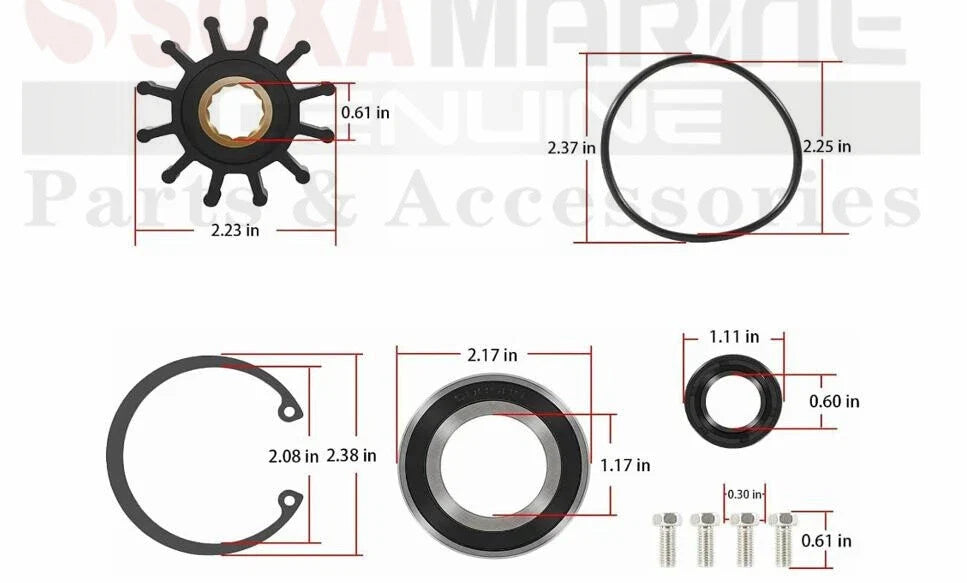 Raw Sea Water Pump Repair Kit for Volvo Penta