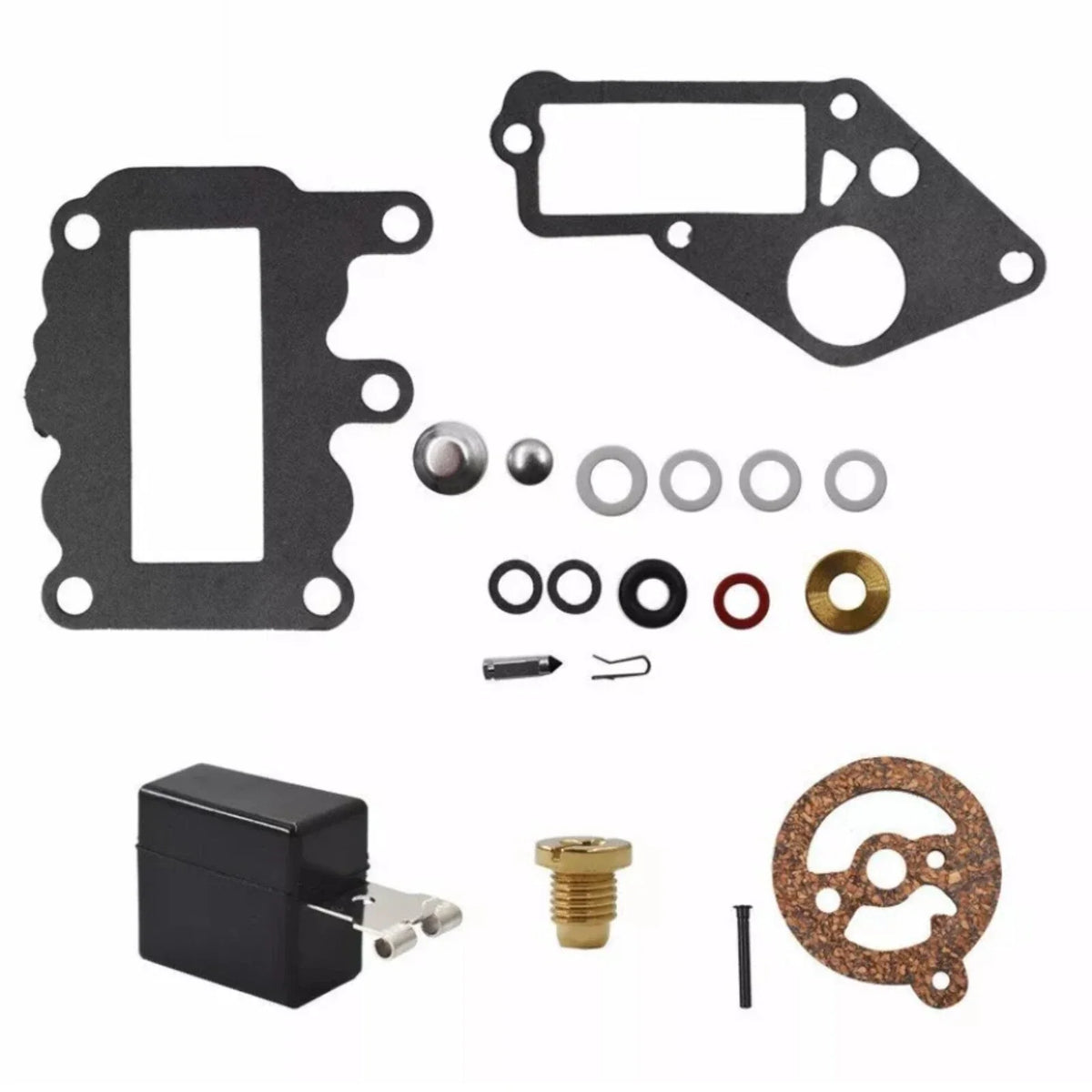 Carburetor Carb Kit w/Float for Johnson Evinrude Outboard 9.5 HP (1964–1973) 382048