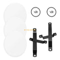 White Number Plate Kit for Honda Z50 Z50R (1979–1987) - Brackets & 3 Plates