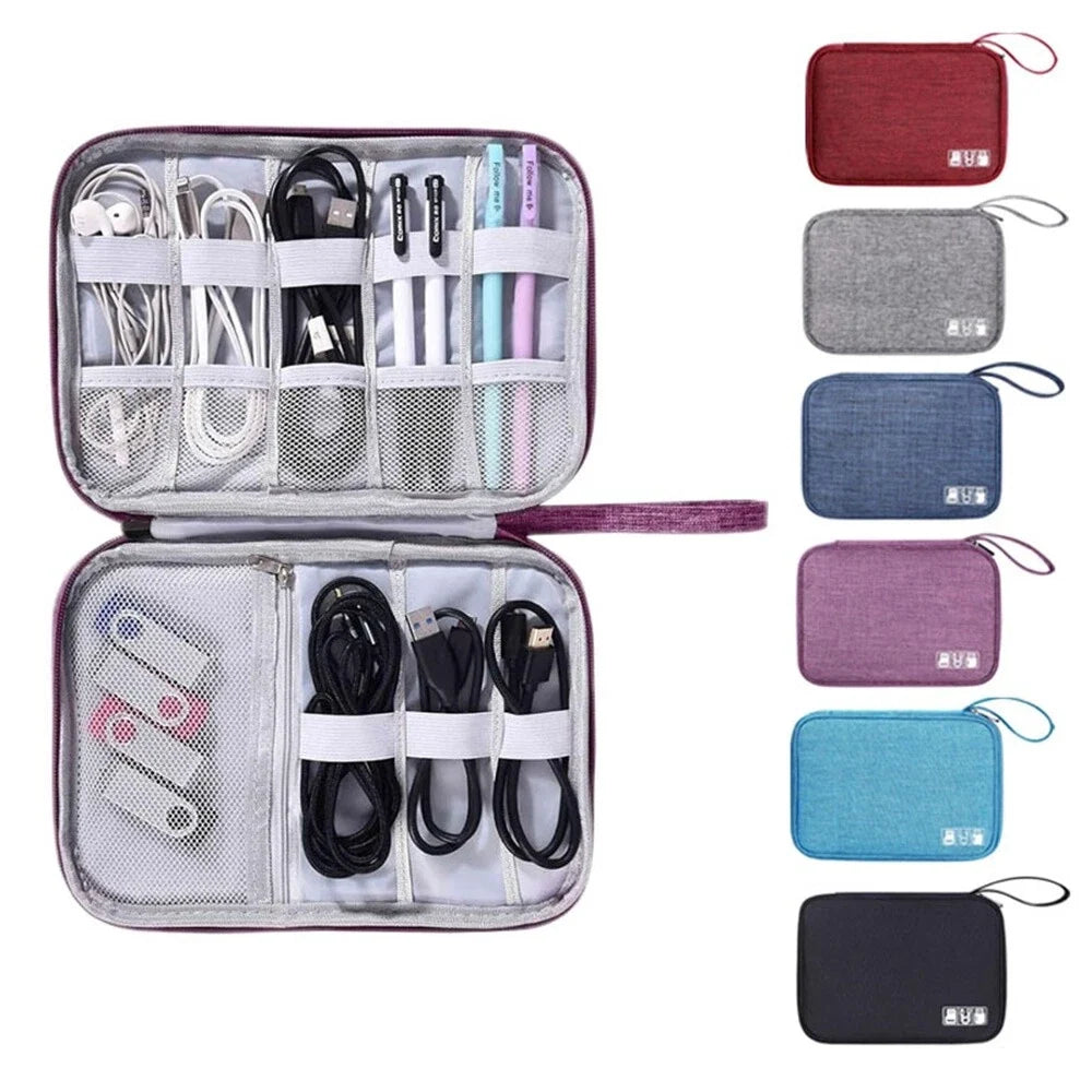 Travel Cable Storage Bag for Electronics USB Accessories