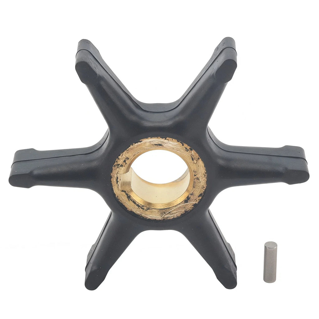 Water Pump Impeller & Pin for Evinrude Johnson OMC BRP 9.5 10 HP (1975–1990) 777833