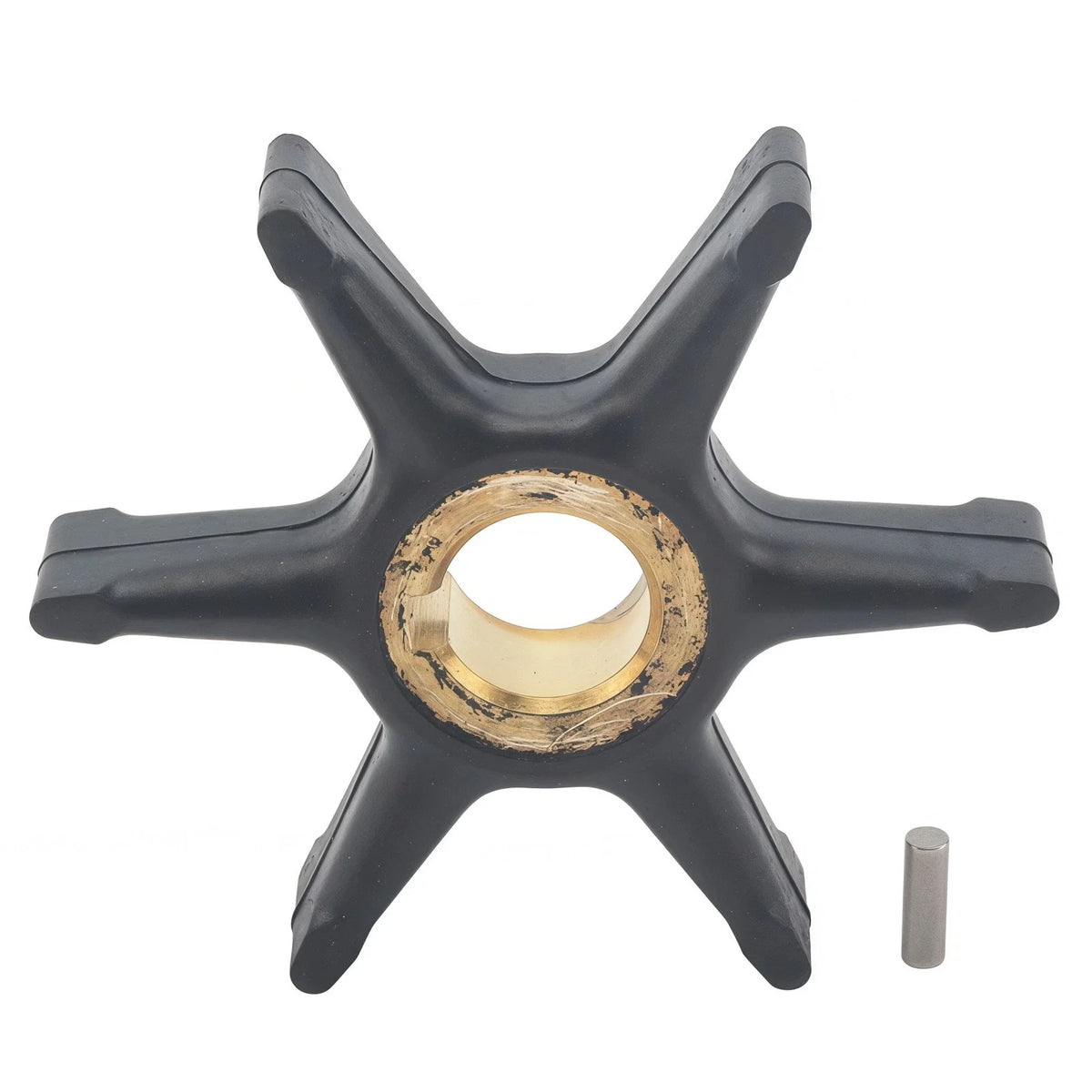 Water Pump Impeller & Pin for Evinrude Johnson OMC BRP 9.5 10 HP (1975–1990) 777833