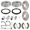 Front Brake Drum Hub Plate Shoes Kit for Honda Foreman 400 TRX400FW (1995–1998)