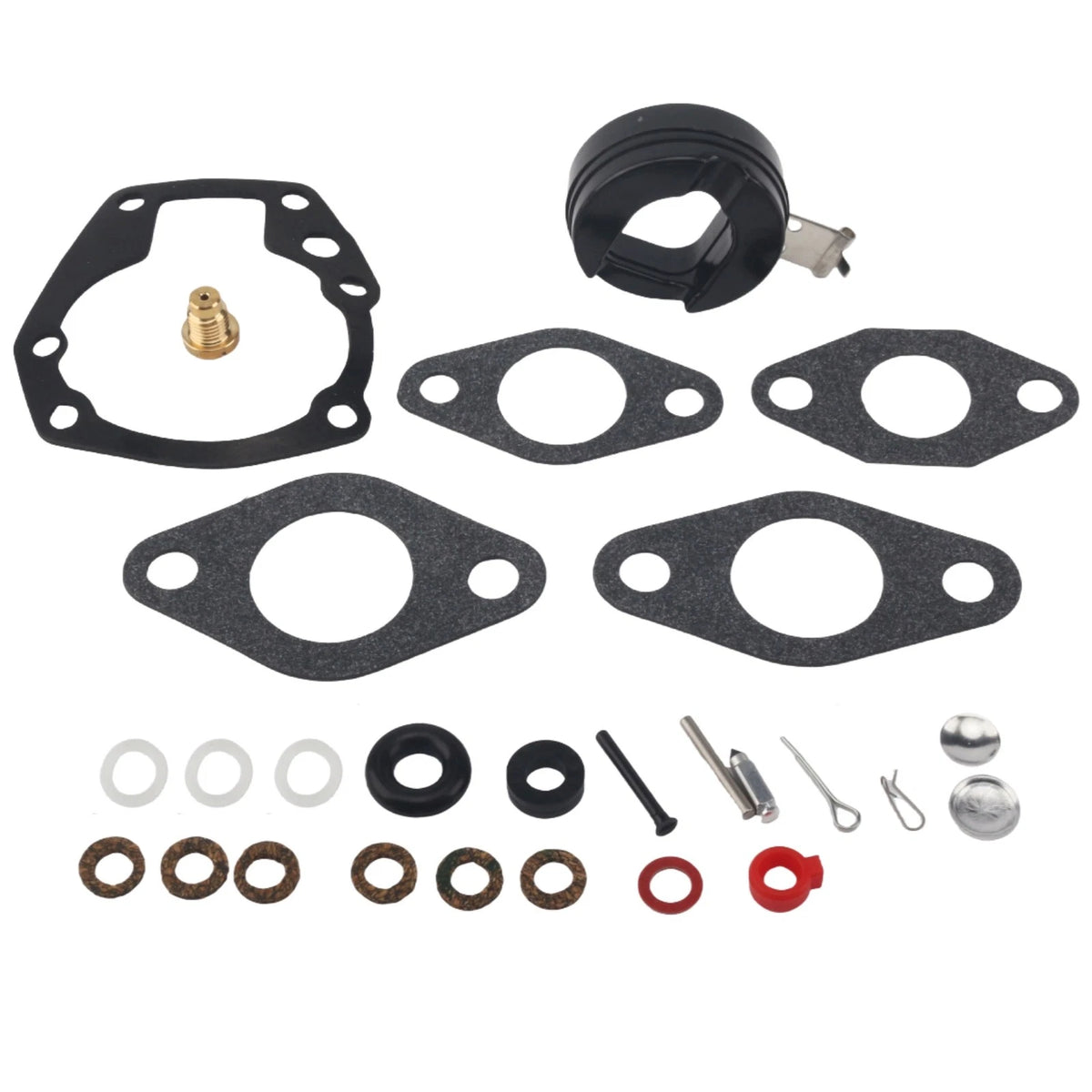 Carburetor Kit with Float for Johnson Evinrude 7.5 HP 1954-1958, 10 HP 1953-1963