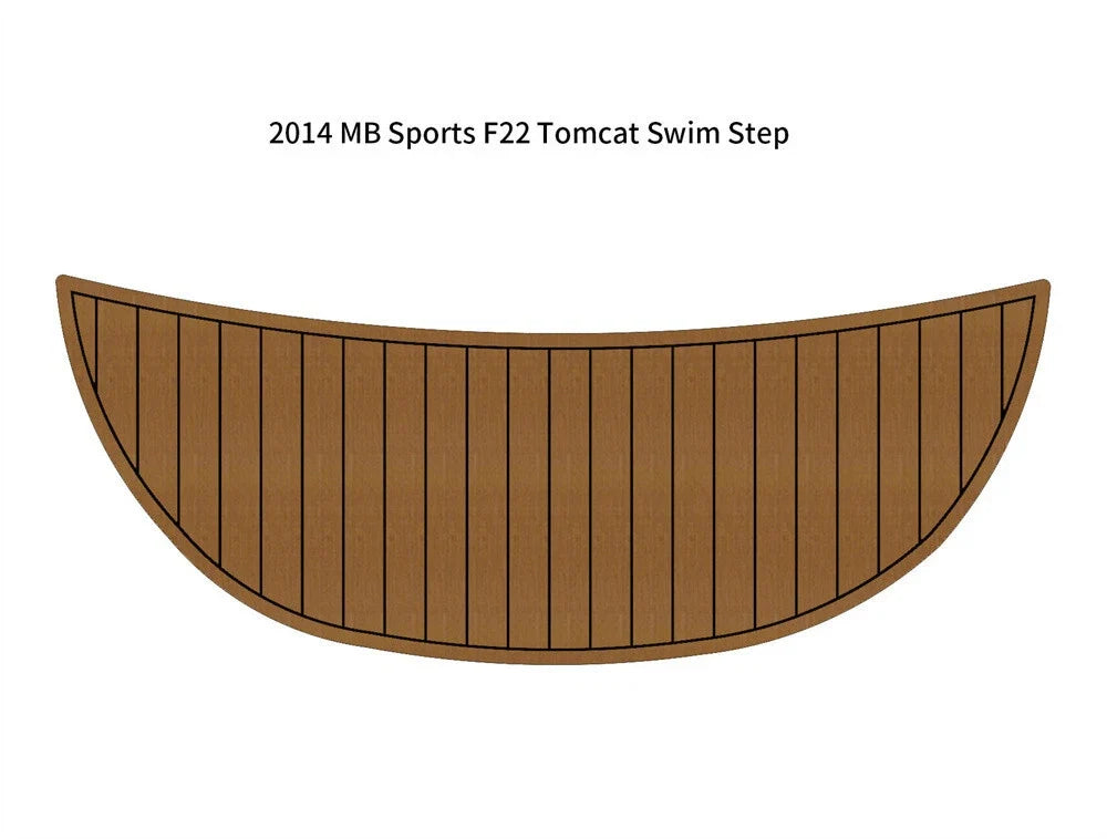Swim Platform Step Mat for MB Sports F22 Tomcat (2014) - EVA Teak Decking