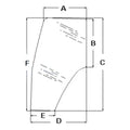 Glass 82036001 Fits Case IH Jx90U MXM120 MXM130 MXM140 MXM155 MXM175 MXM190