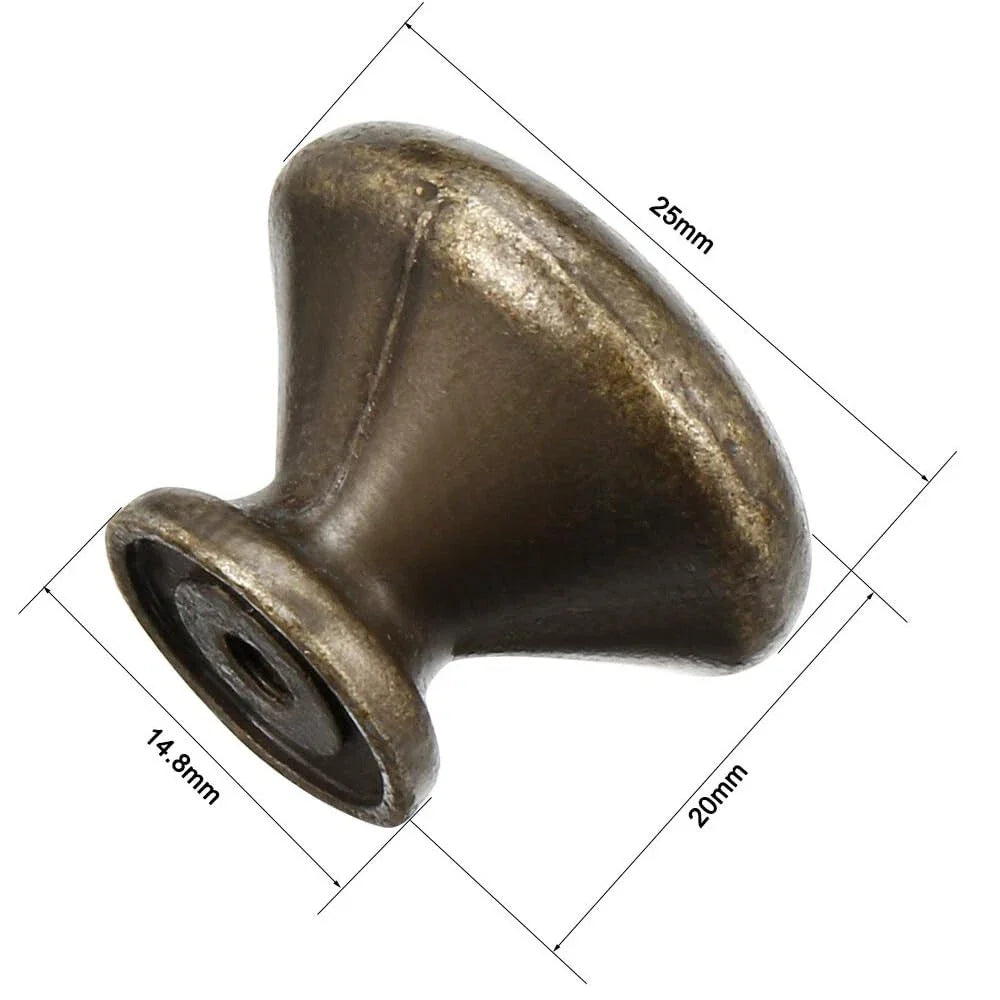 2X Vintage Drawer Knob Cabinet Pulls Round Handles for Door Closet