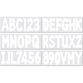 Set of 4 Boat Registration Identification Numbers Stickers A-Z & 0-9