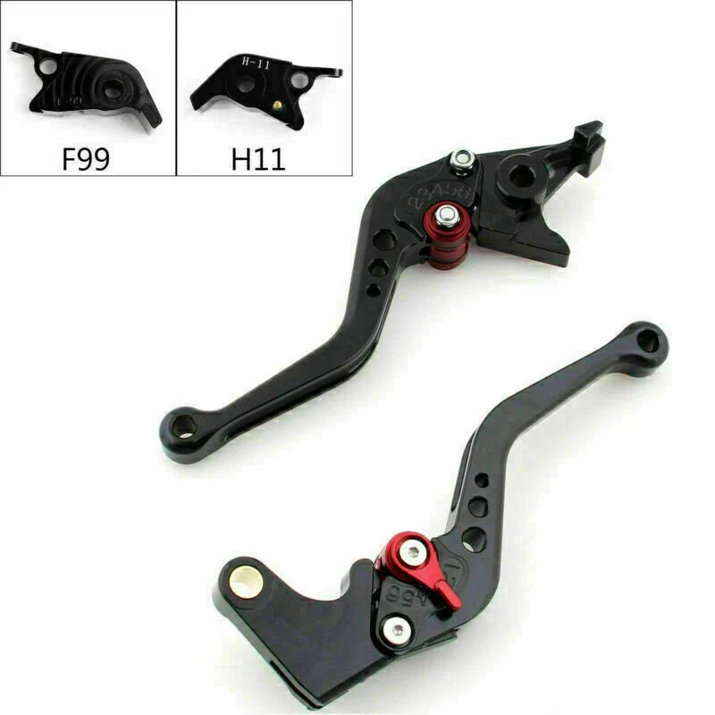 Short Brake Clutch Levers for Ducati 1299/1199/959/899/Xdiavel (2012–2020) Black C3