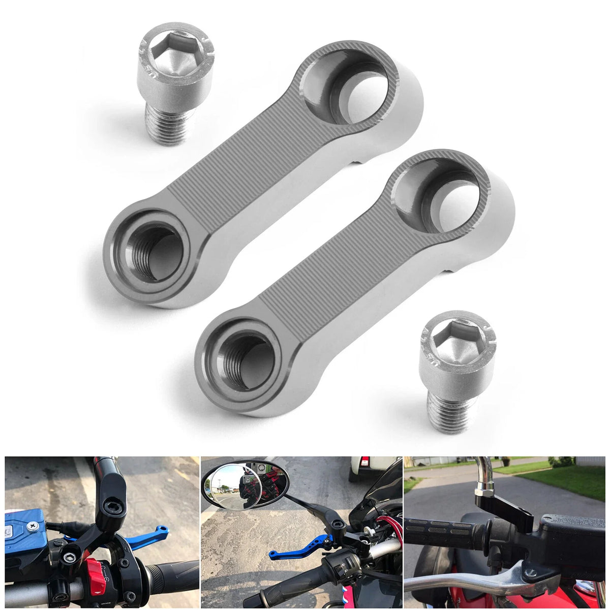 2X Motorcycle Mirror Extenders for Honda Titan (Fit 2010–2023)