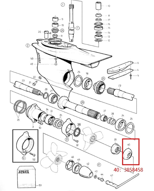 Thrust Washer for Volvo Penta AD31D AD31XD DP-D1 DP-E DP-G KAD42B KAMD42B