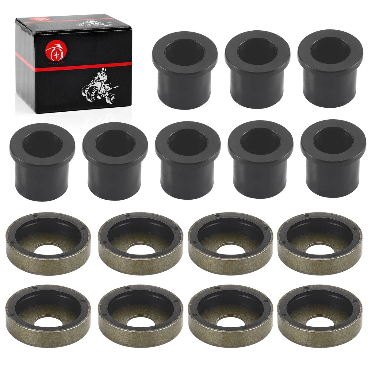 8x Front A Arm Bushing & Cap Kit for Polaris Outlaw 50 90 110 (2007–2021)