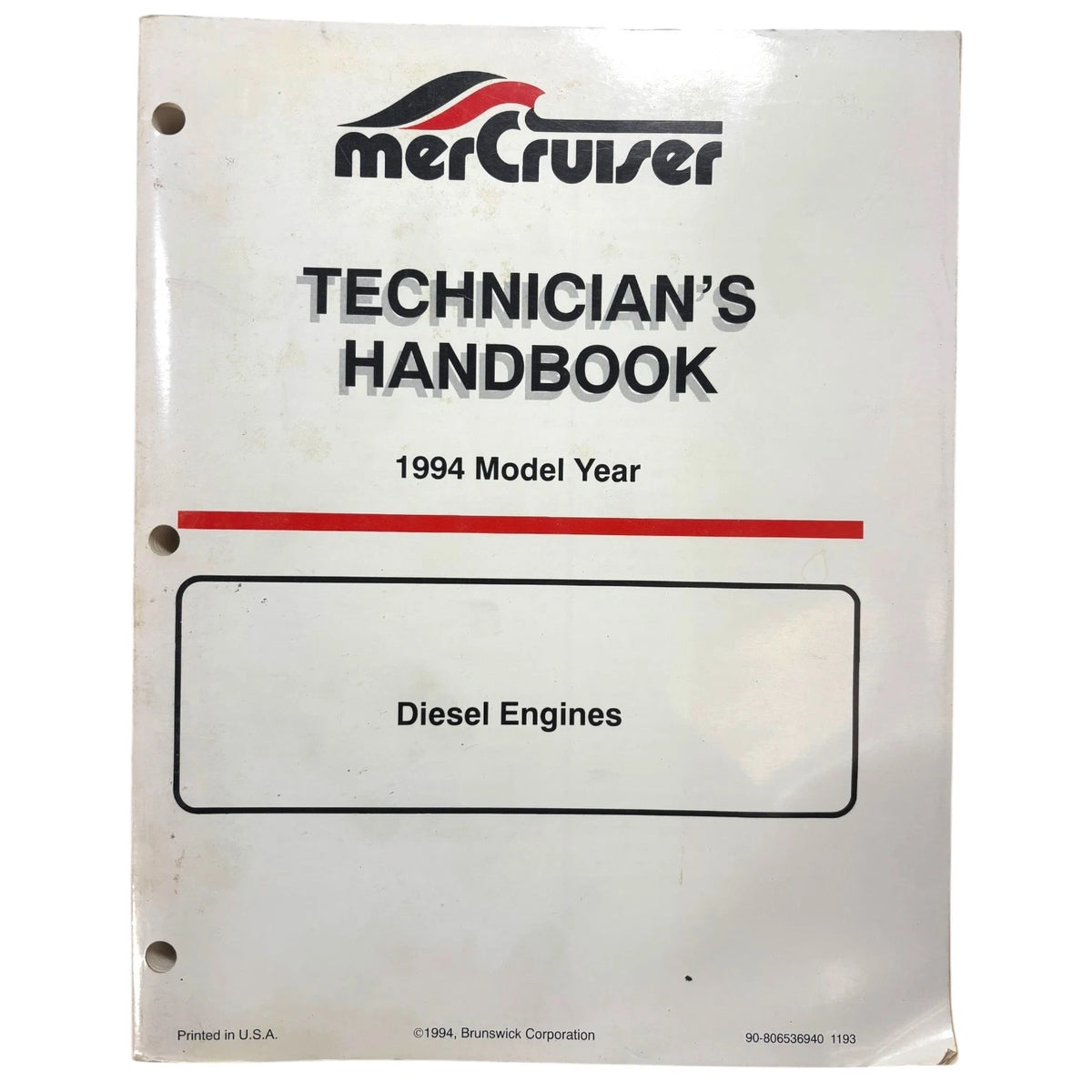 MerCruiser 90-806536940, Diesel Engines Technician's Handbook (1994)
