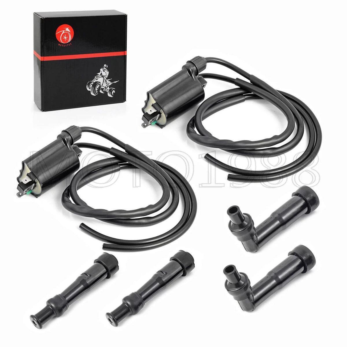 2 Sets Ignition Coil & Spark Plug Cap for Honda CB750 Nighthawk 750 (1991–2003)